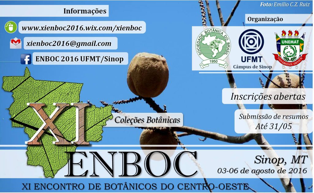 Flyer do XI EMBOC - Encontro de Botânicos do Centro-Oeste