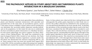 The Palynology Applied in Study About Bees-Nectariferous Plants Interaction in a Brazilian Savanna